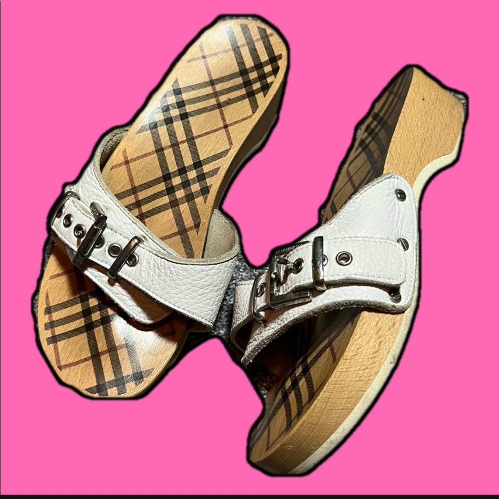Vintage Burberry Britt dr scholls style sandals
